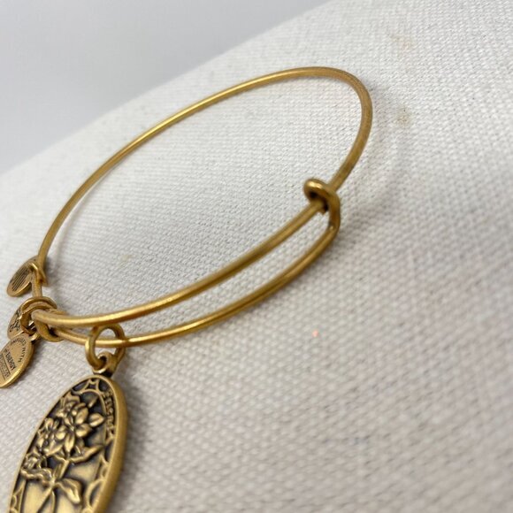 Alex and Ani Because I Love You Friend Expandable Bracelet Gold-Tone Charm - Picture 3 of 7